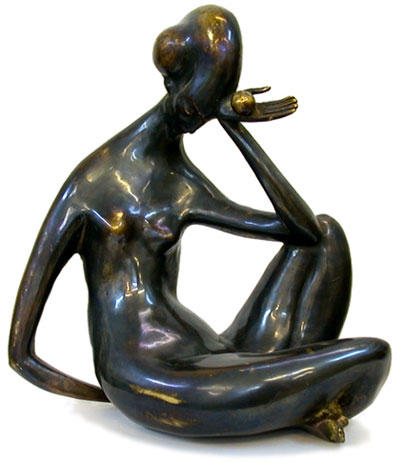Vadim Kirillov / sculpture La penseuse, 2002, bronze 